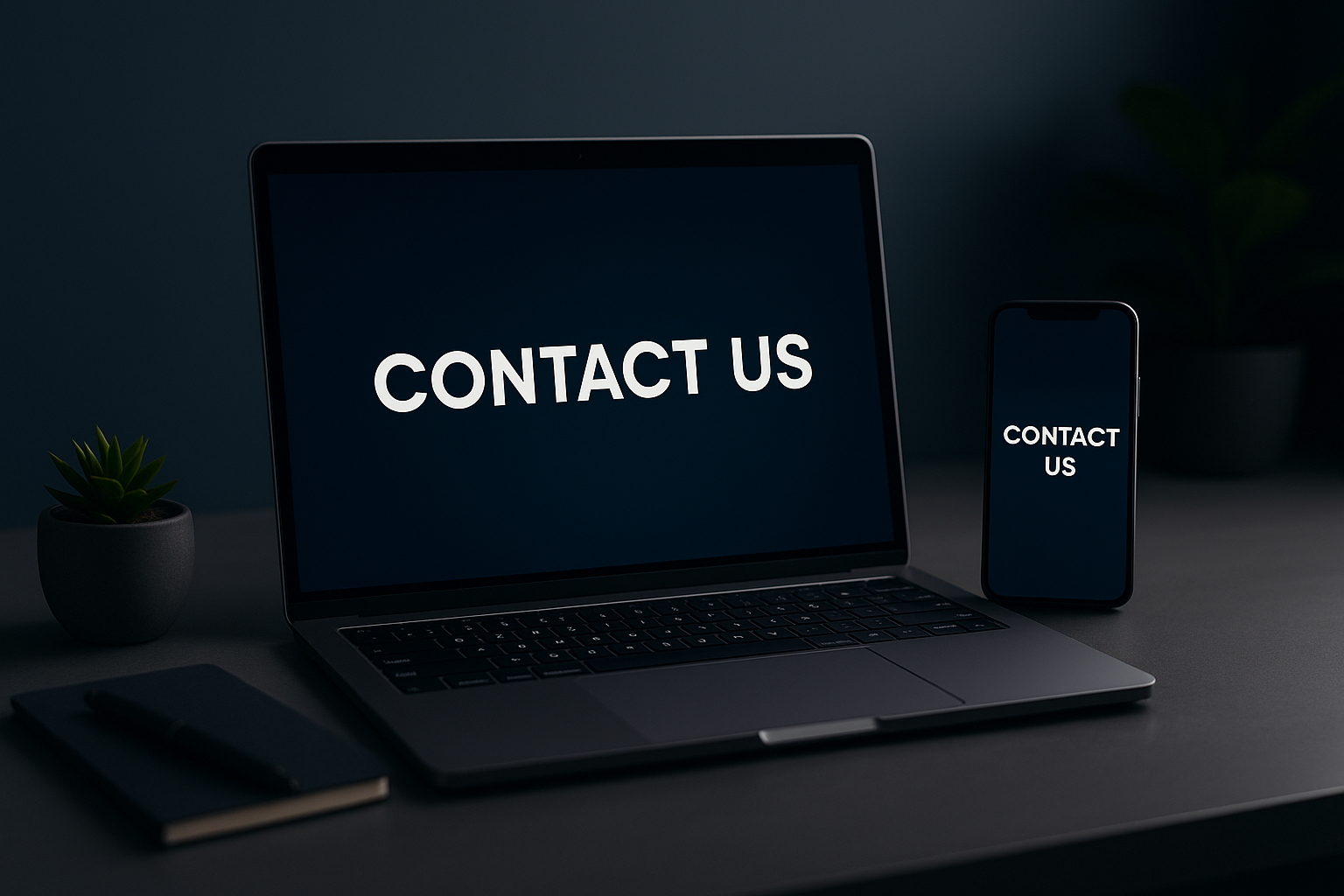 Person sending a web design inquiry from a laptop and phone